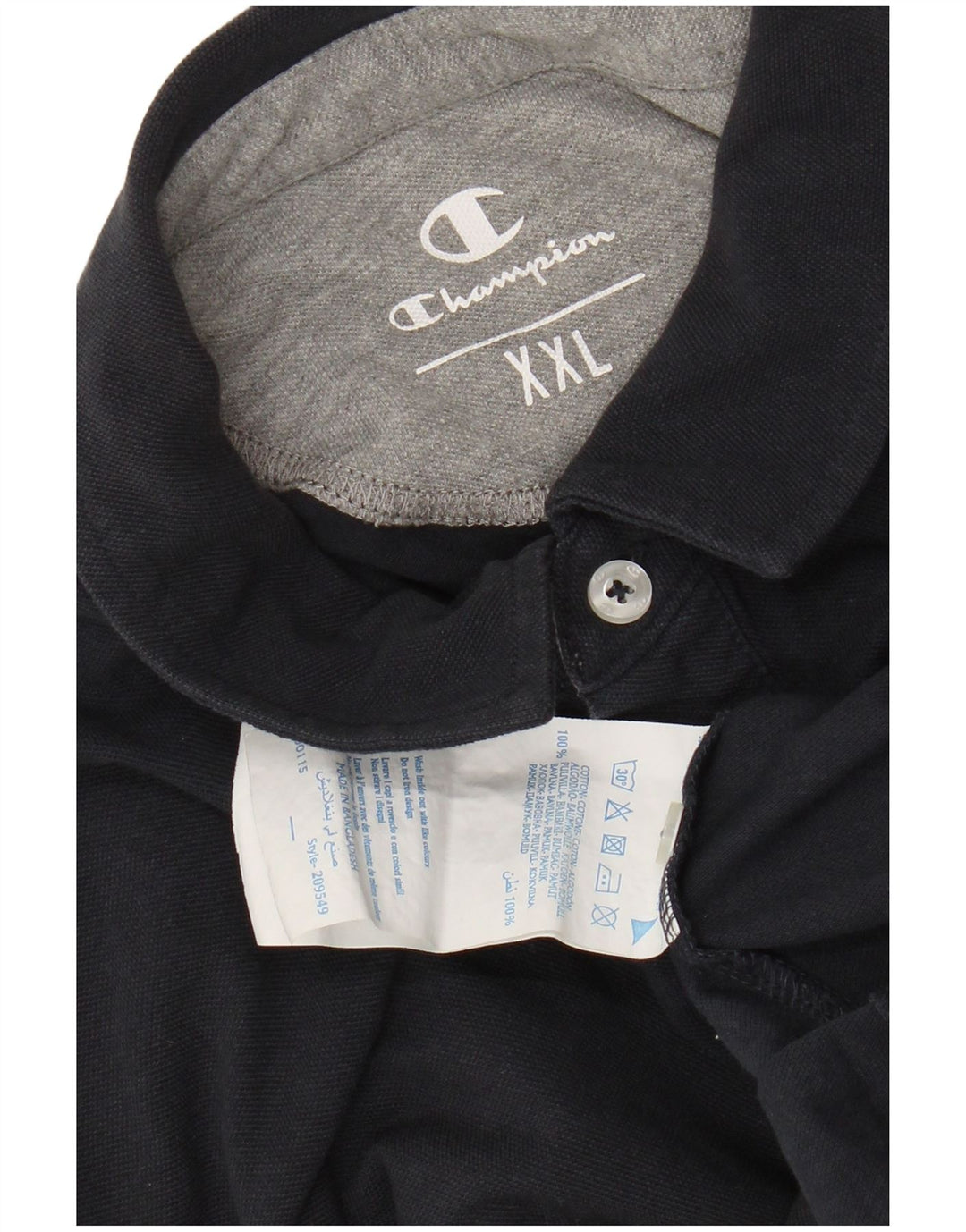 Camisa polo masculina Champion 2XL algodão azul marinho