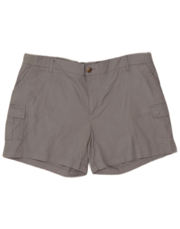 Shorts cargo feminino LEE regular fit cintura média US 22 3XL W42 algodão cinza