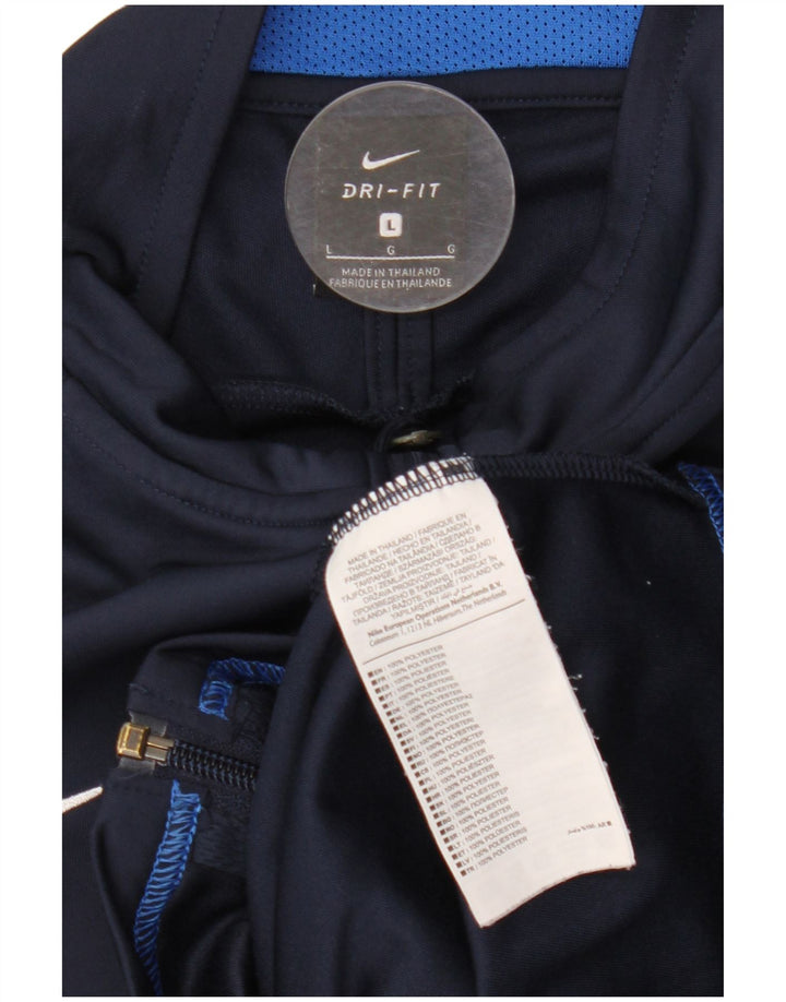 Jaqueta Nike Masculina Dri Fit Tracksuit Grande Bloco Colorido Azul Marinho
