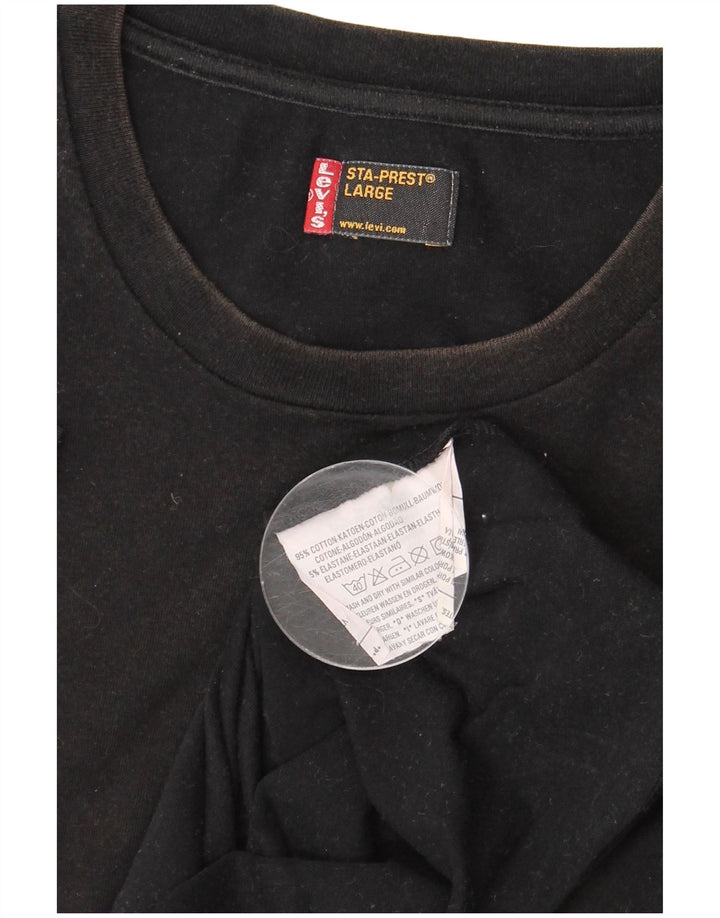 Camiseta masculina LEVI'S grande algodão preto
