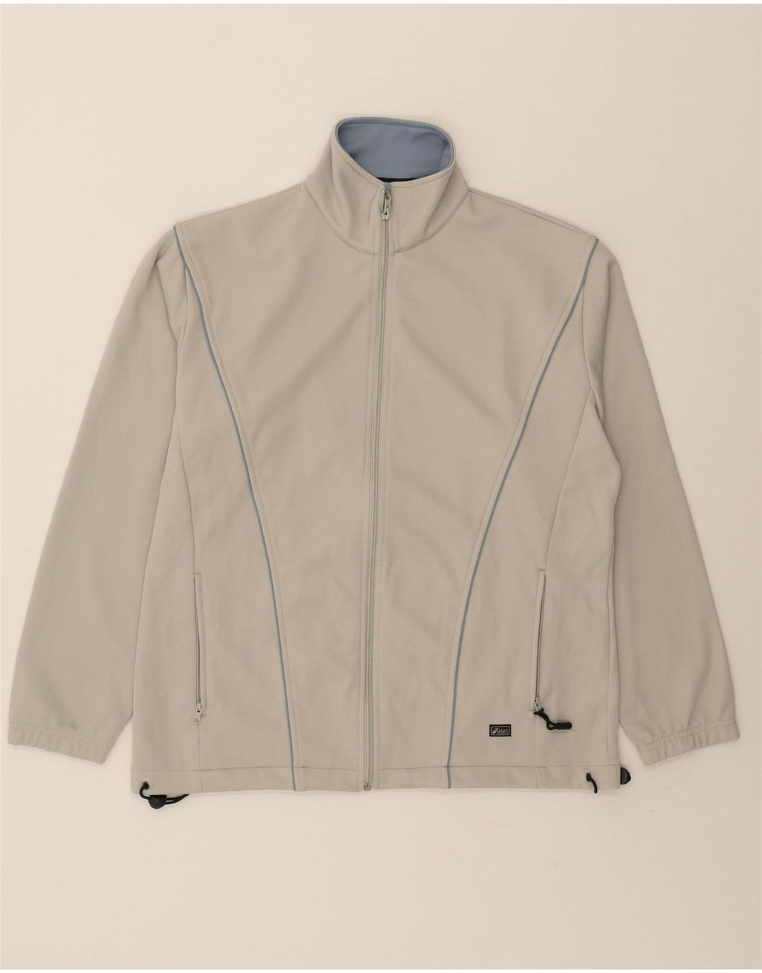 ASICS Mens Tracksuit Top Jacket Medium Grey Polyester Vintage Asics and Second-Hand Asics from Messina Hembry 