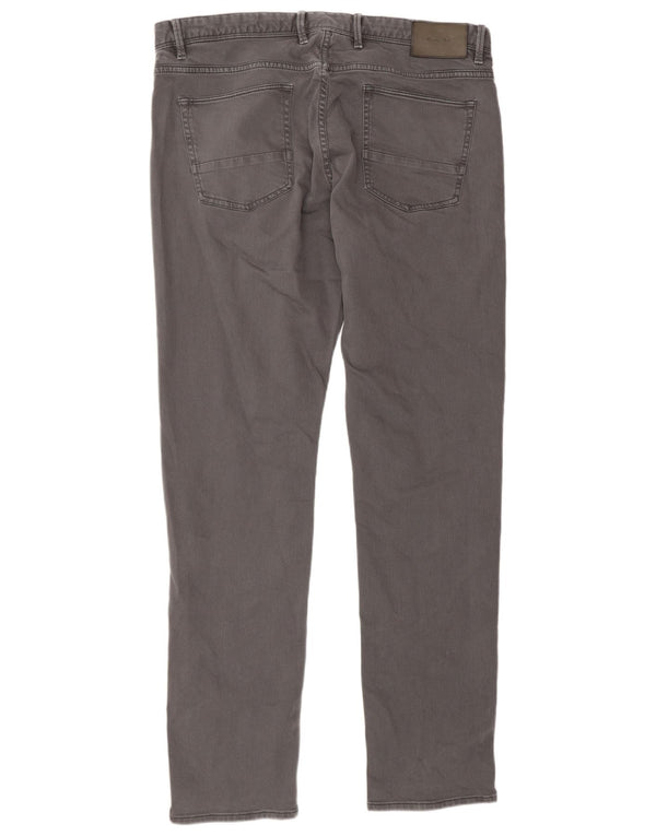 Jeans Slim Masculino Massimo Dutti EU 46 XL W36 L32 Cinza Algodão