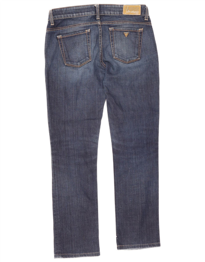 Guess Jeans Slim Feminino W28 L28 Azul Marinho Algodão