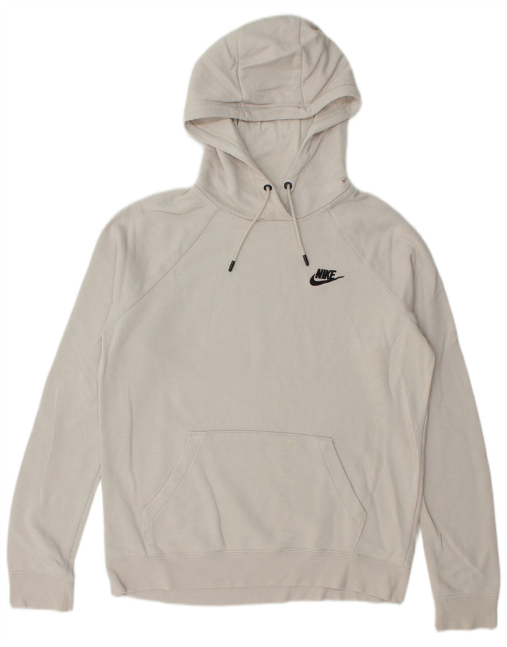 Nike Mens Hoodie Jumper Pequeno Algodão Branco
