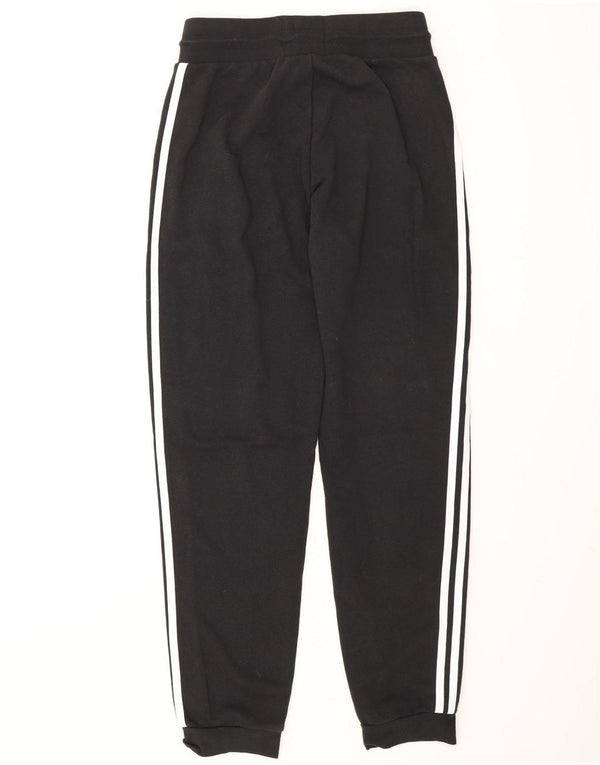 ADIDAS Womens Tracksuit Pants Joggers UK 10 Pequeno Algodão Preto