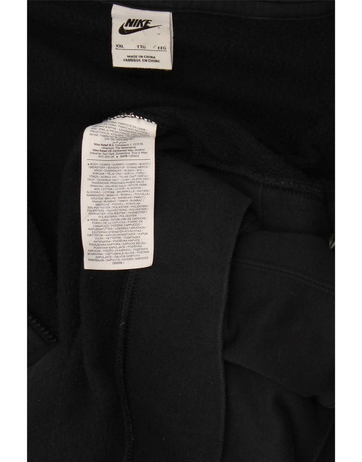 Suéter Nike masculino com capuz e zíper 2XL algodão preto