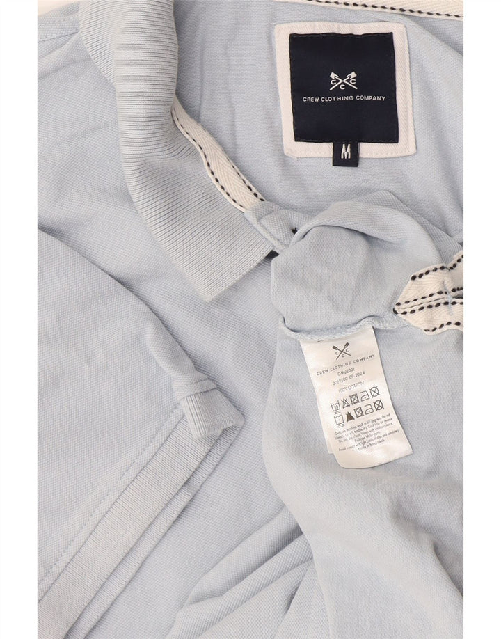 Camisa polo masculina Crew Clothing algodão azul médio