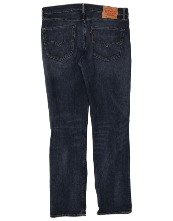 Levi's Masculino 511 Slim Jeans W36 L32 Azul Marinho Algodão