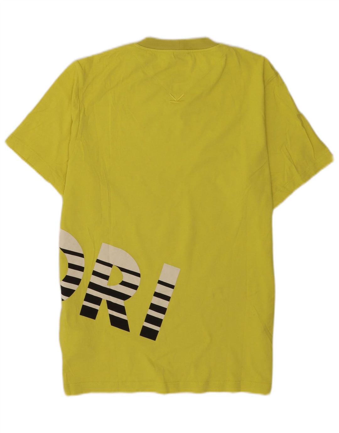 Camiseta gráfica masculina Kenzo Top médio algodão amarelo