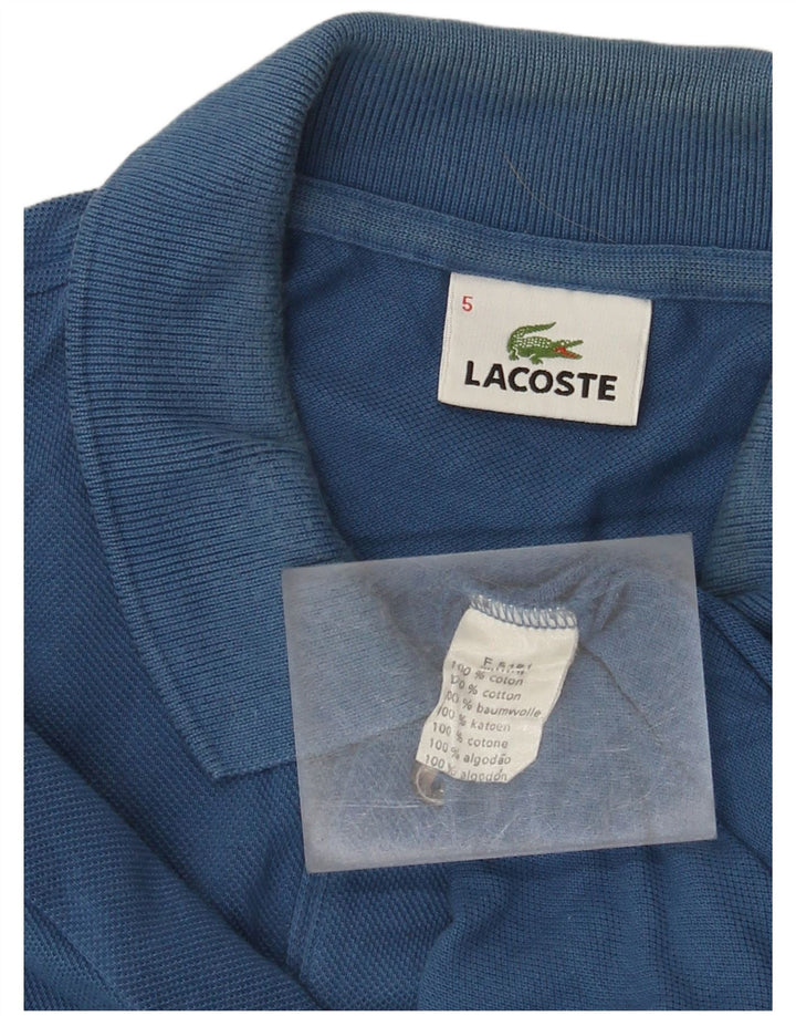 Camisa polo masculina Lacoste tamanho 5 grande algodão azul