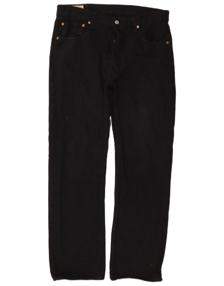Jeans Levi's 501 Straight Masculino W34 L30 Algodão Preto