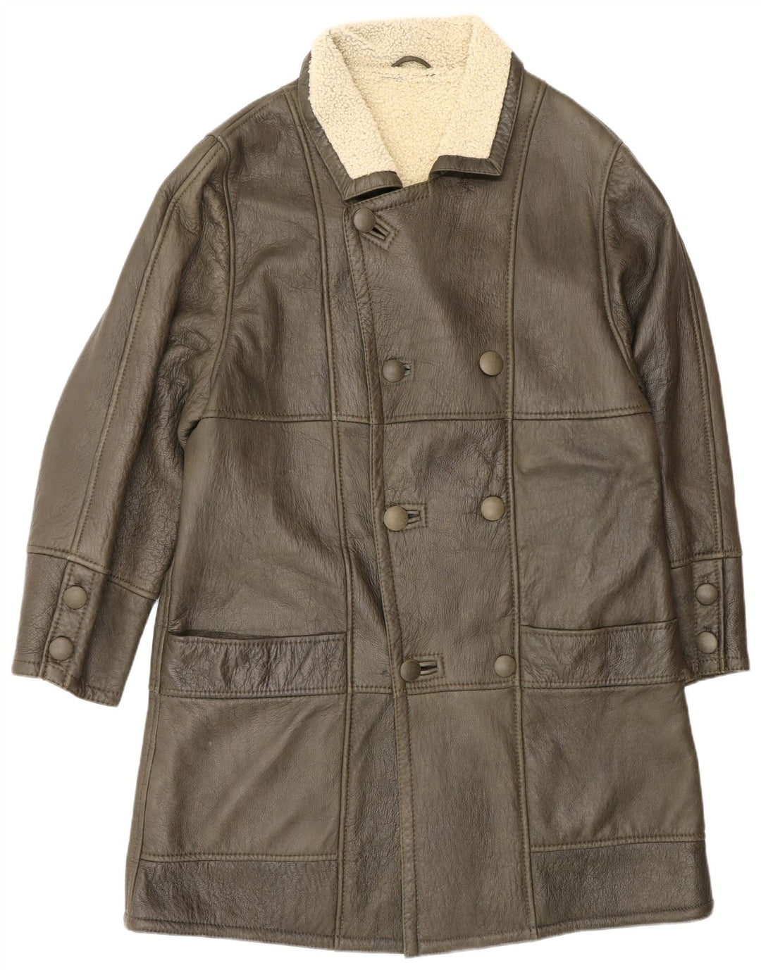 Casaco masculino de couro com peito duplo Loringhoven IT 52 XL verde