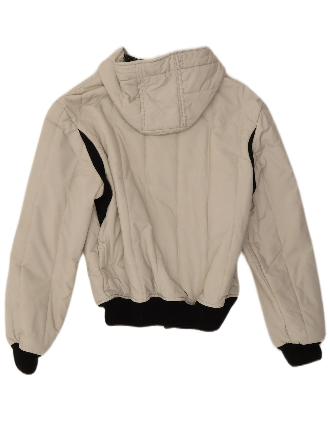 Jaqueta feminina acolchoada com capuz Refrigiwear UK 14 Medium White Colourblock