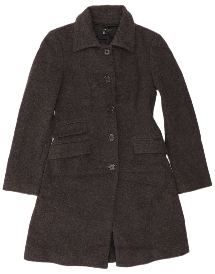 Sobretudo feminino Zara UK 10 lã cinza pequena
