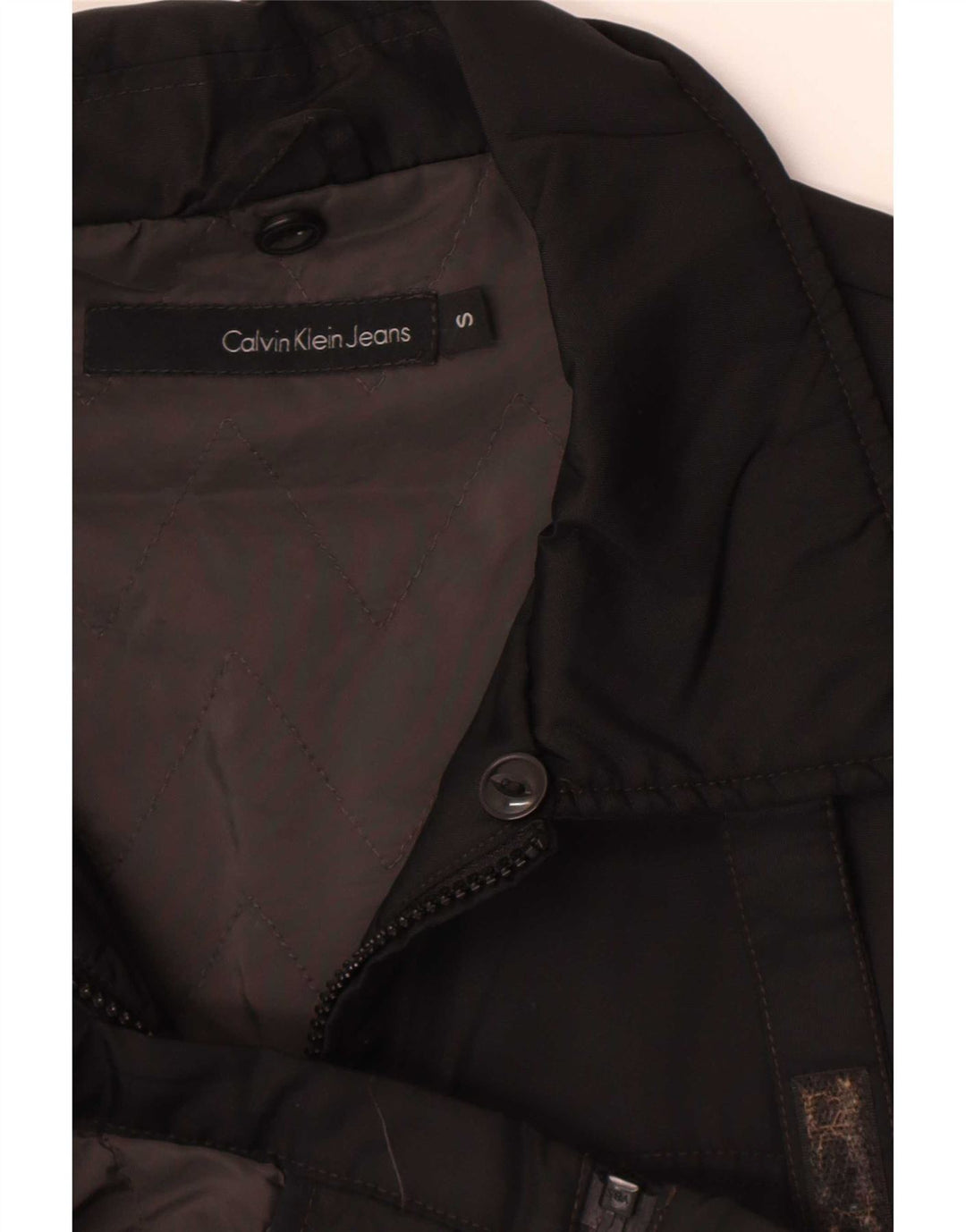 Jaqueta bomber masculina Calvin Klein Jeans Reino Unido 36 pequena preta
