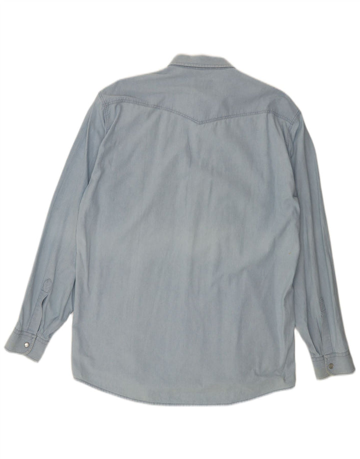 Camisa jeans masculina LEVI'S grande algodão azul