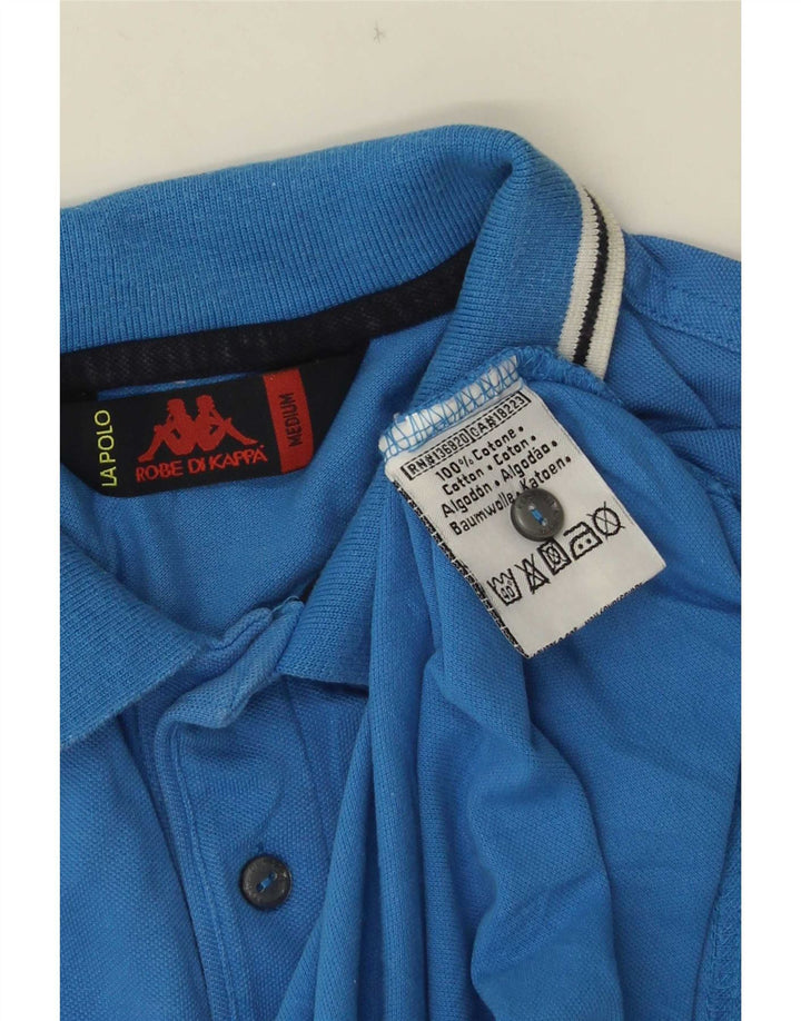 Camisa polo masculina Kappa algodão azul médio