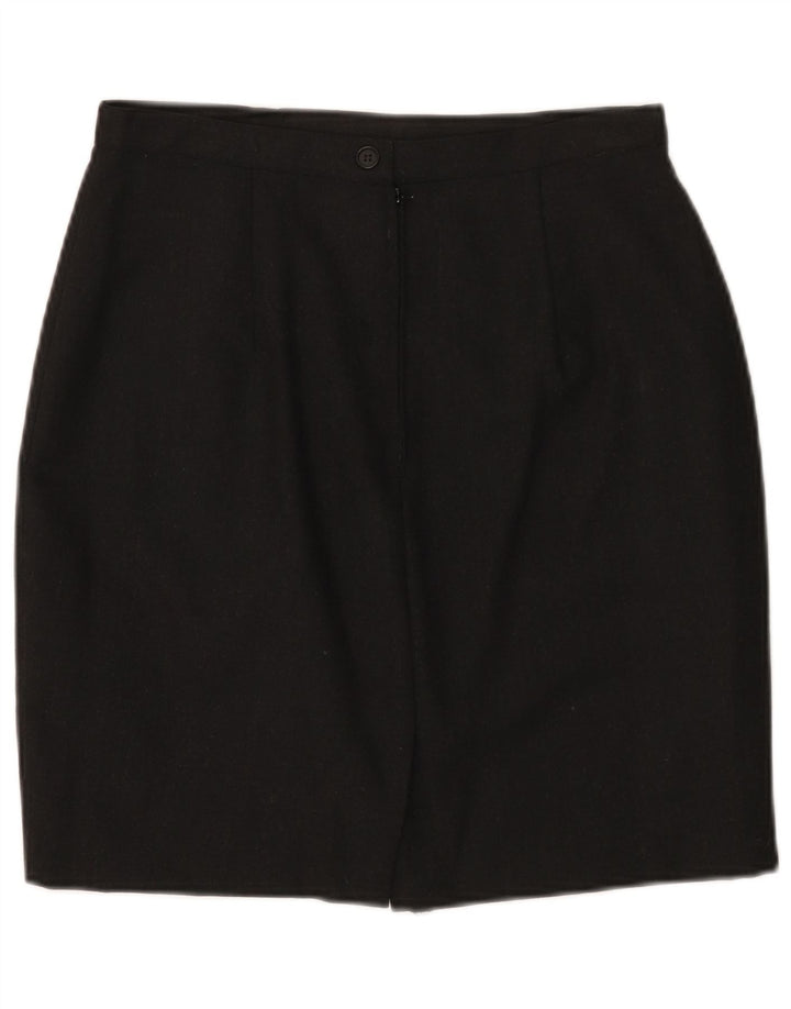 Mini saia lápis feminina Sisley W30 lã cinza médio