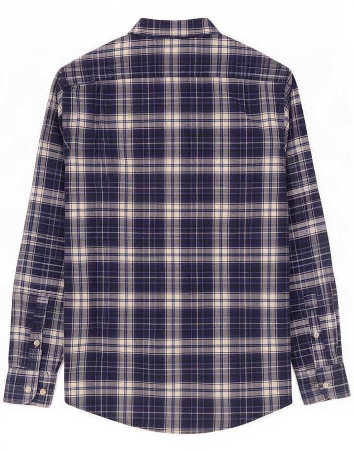 Camisa masculina Massimo Dutti xadrez azul médio