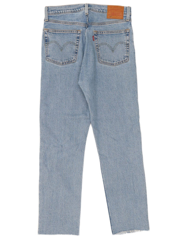 Calça jeans feminina Levi's 501 Straight W27 L28 azul algodão
