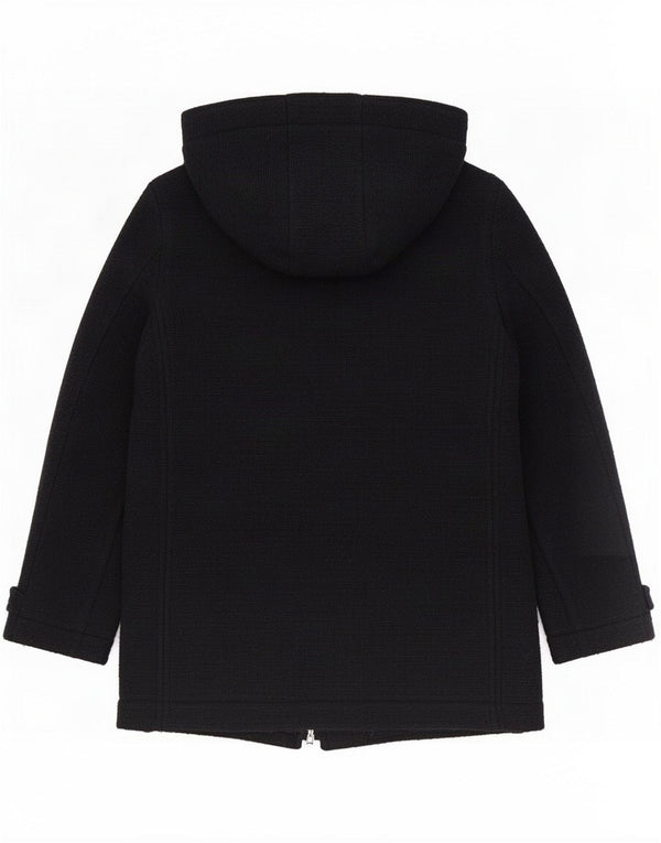 Sobretudo feminino com capuz Woolrich Reino Unido 18 XL poliéster azul marinho