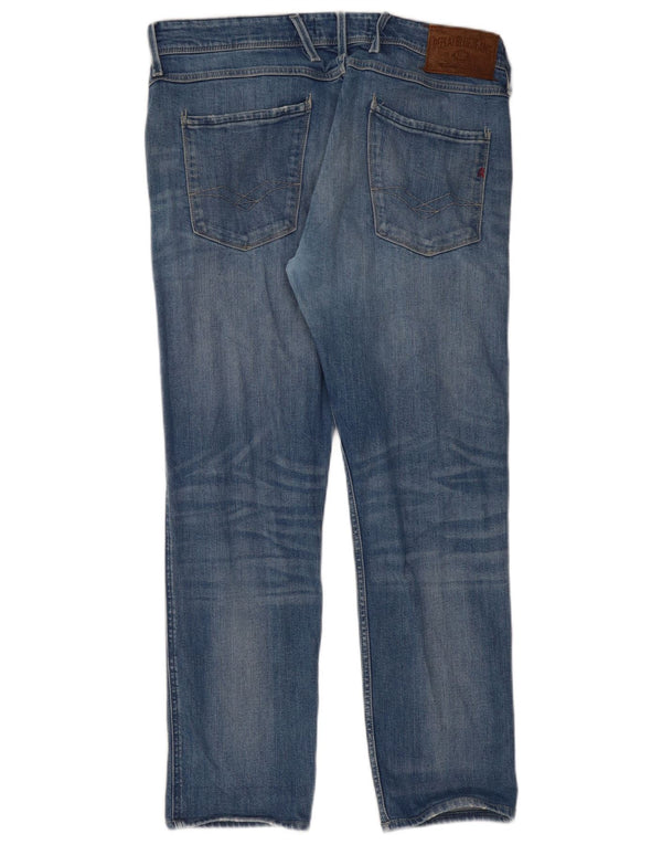 Replay Masculino Anbass Slim Jeans W34 L29 Azul Algodão