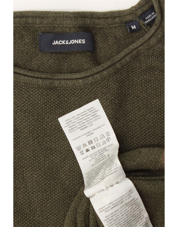 Suéter masculino Jack & Jones com gola redonda e algodão verde médio