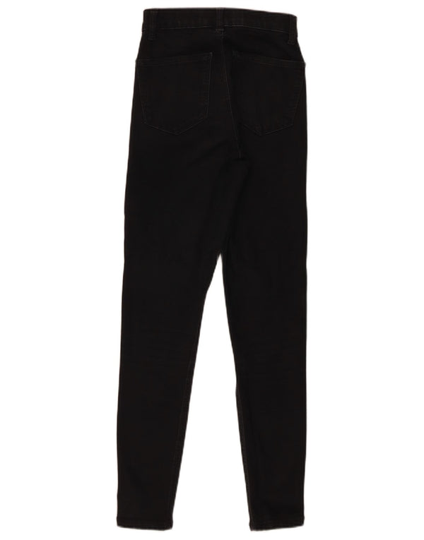 Topshop feminino Joni Skinny Jeans W25 L26 algodão preto