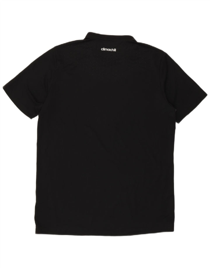 Adidas Mens Climachill Camiseta Top Médio Preto Poliéster