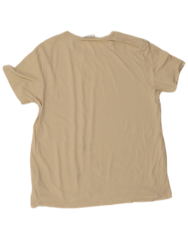 Camiseta feminina estampada Champion UK 20 2XL algodão bege