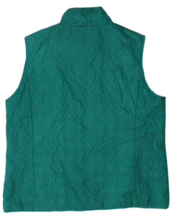 Colete acolchoado feminino Paco Boutique UK 20 2XL poliéster verde