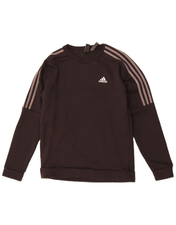 Adidas Mens Moletom Jumper Pequeno Algodão Preto