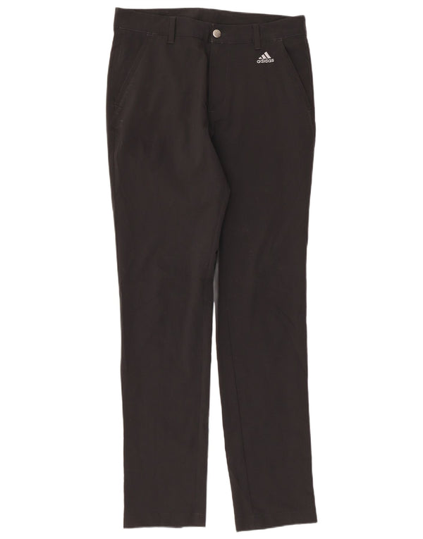 Adidas Mens Slim Chino Calças W30 L32 Poliéster Preto