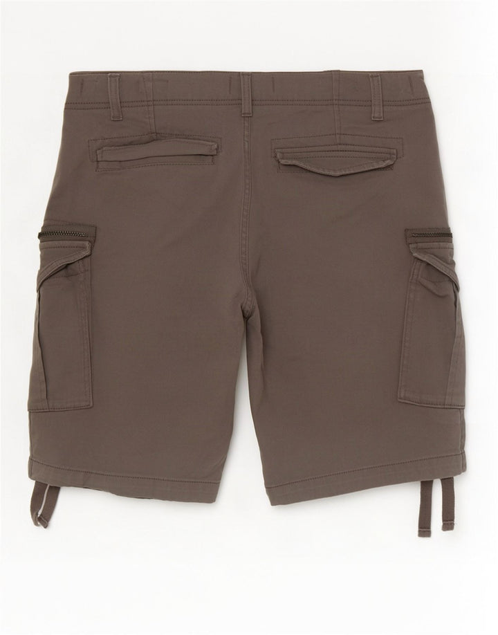 Shorts cargo masculino Jack & Jones Comfort Fit pequeno W29 algodão cinza