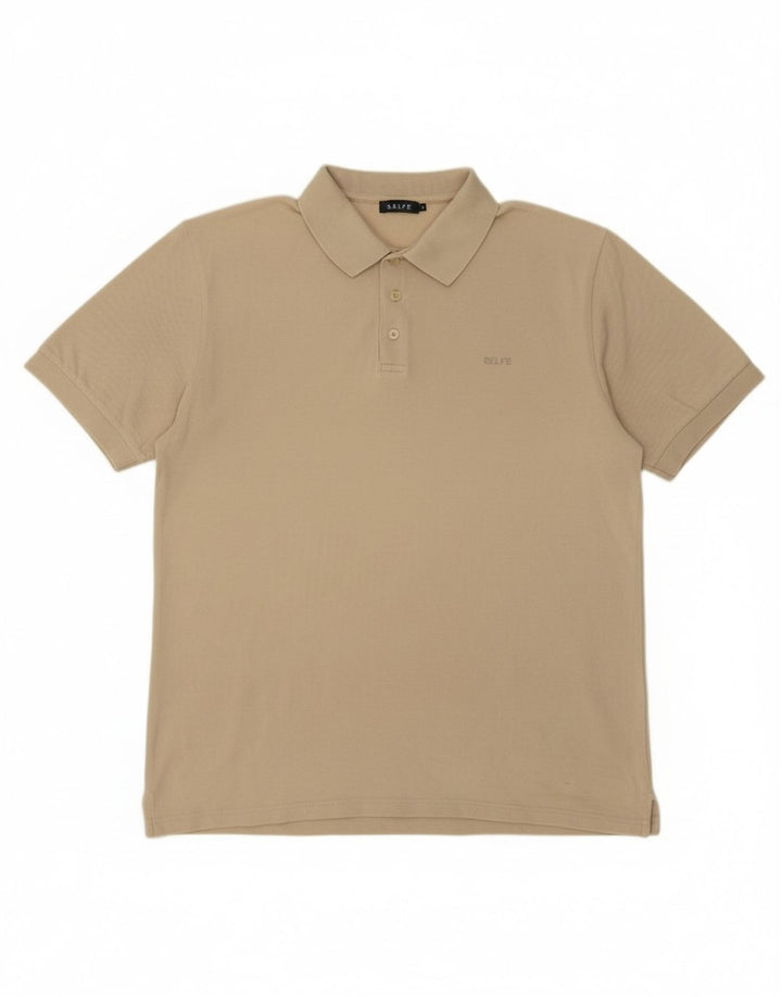 Camisa polo masculina BELFE grande bege