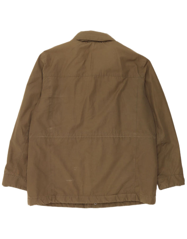 Jaqueta utilitária masculina com capuz Marks & Spencer Reino Unido 42 XL Caqui