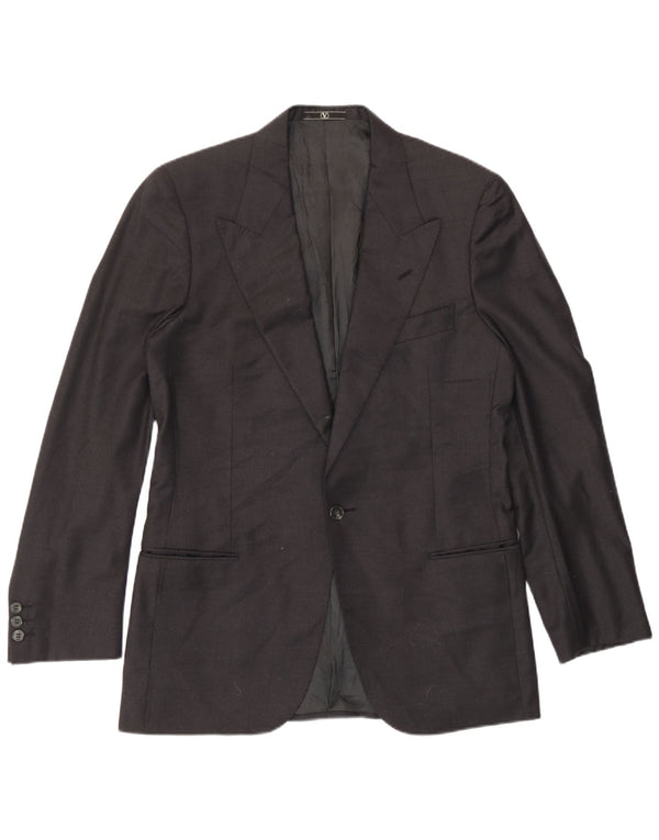 Jaqueta Blazer Masculina Valentino com 1 Botão IT 48 Lã Virgem Cinza Médio