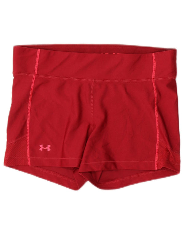 Shorts esportivos femininos Under Armour UK 14 grandes vermelhos