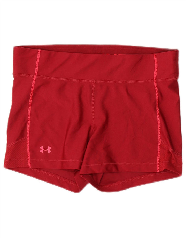Shorts esportivos femininos Under Armour UK 14 grandes vermelhos