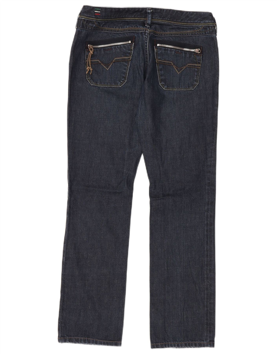 Diesel feminino Lowky Straight Jeans W29 L30 azul marinho algodão