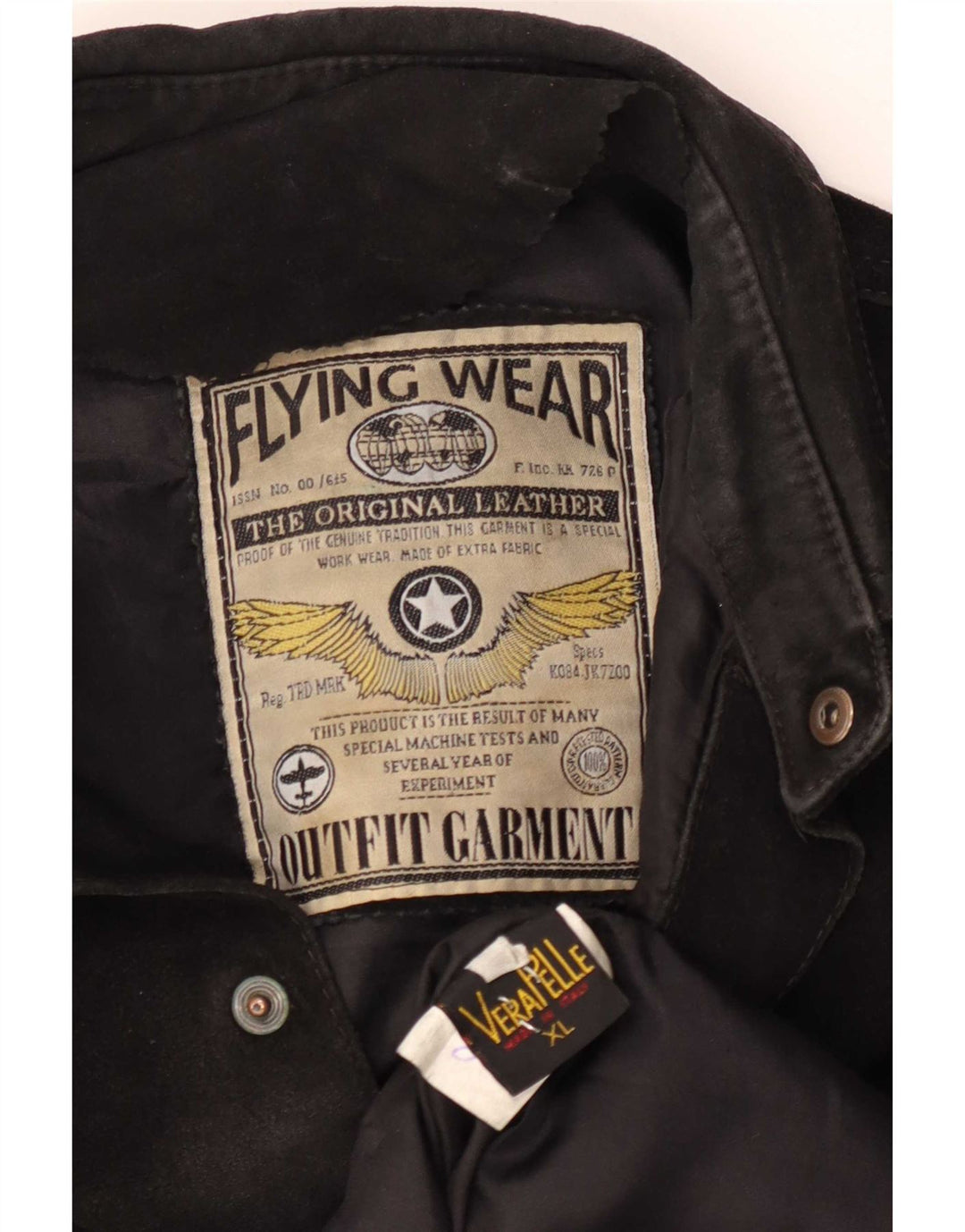 Camisa masculina de camurça Flying Wear XL couro preto