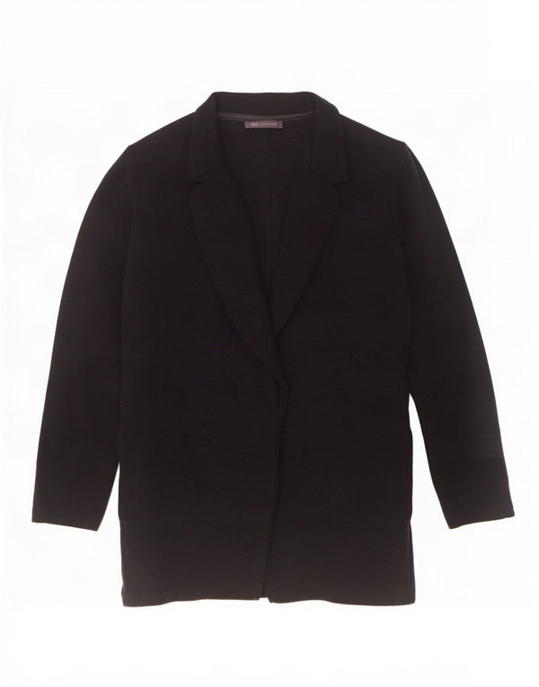 Sobretudo aberto feminino Marks & Spencer UK 18 XL azul marinho poliéster