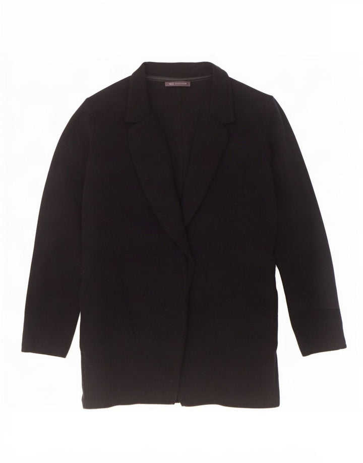 Sobretudo aberto feminino Marks & Spencer UK 18 XL azul marinho poliéster