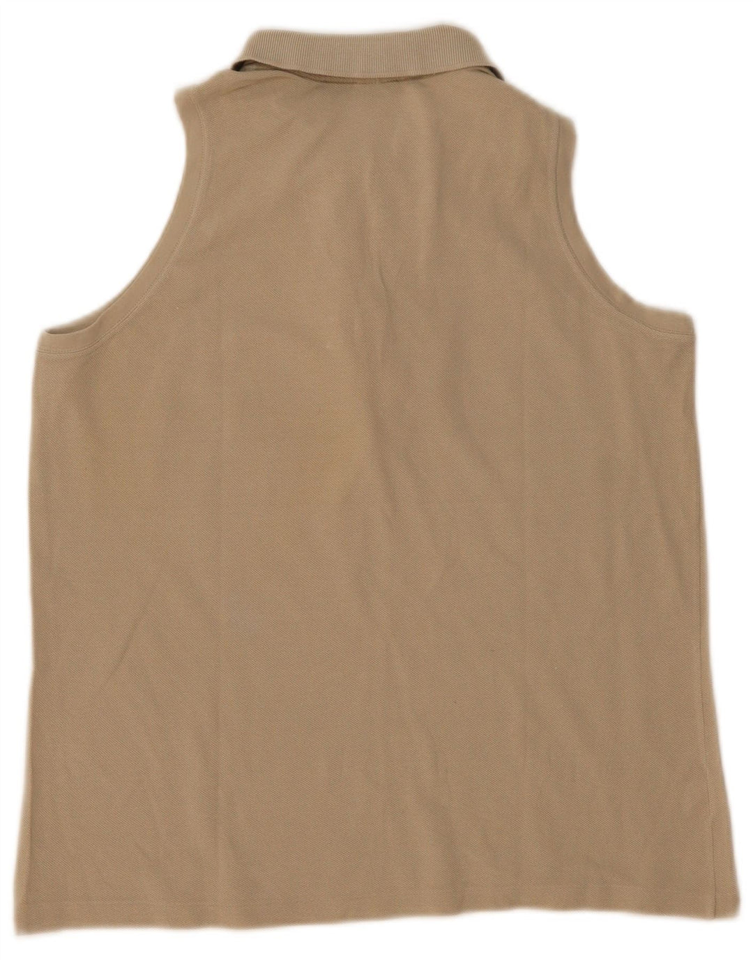 Camisa polo feminina sem mangas Lacoste tamanho 44 grande bege