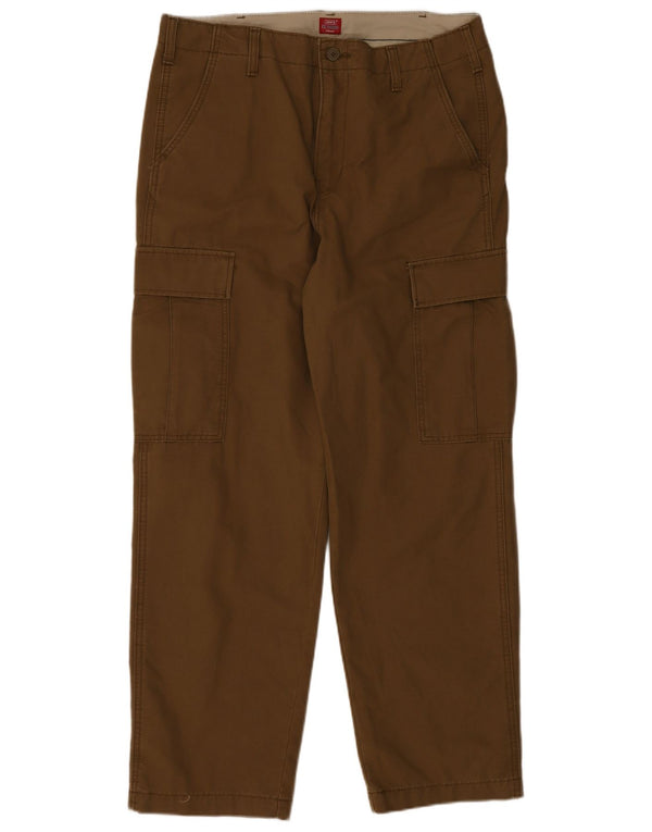 Calça cargo reta masculina Levi's W36 L30 algodão marrom