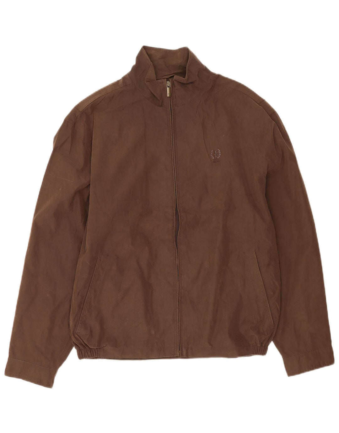 Jaqueta bomber masculina Izod UK 36 poliéster marrom pequeno