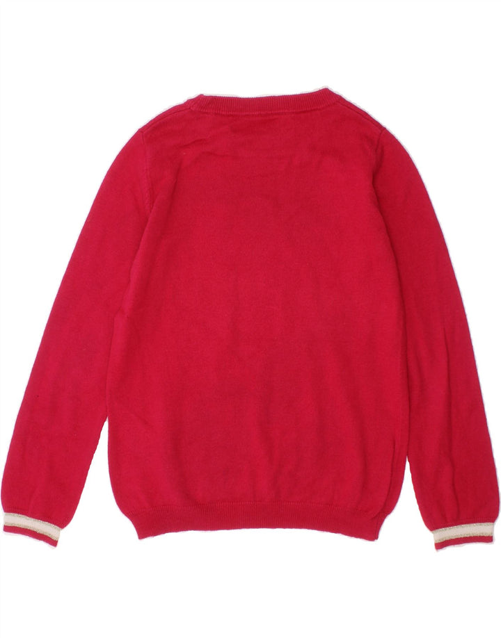 GUESS Girls Graphic Boat Neck Jumper Sweater 5-6 Years Red Cotton Vintage Guess and Second-Hand Guess from Messina Hembry 