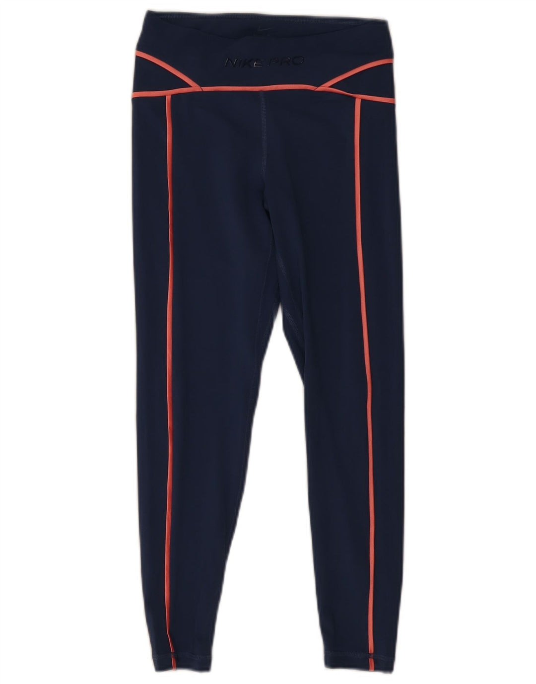 Leggings femininas Nike Dri Fit Graphic UK 8 pequenas azul marinho poliéster