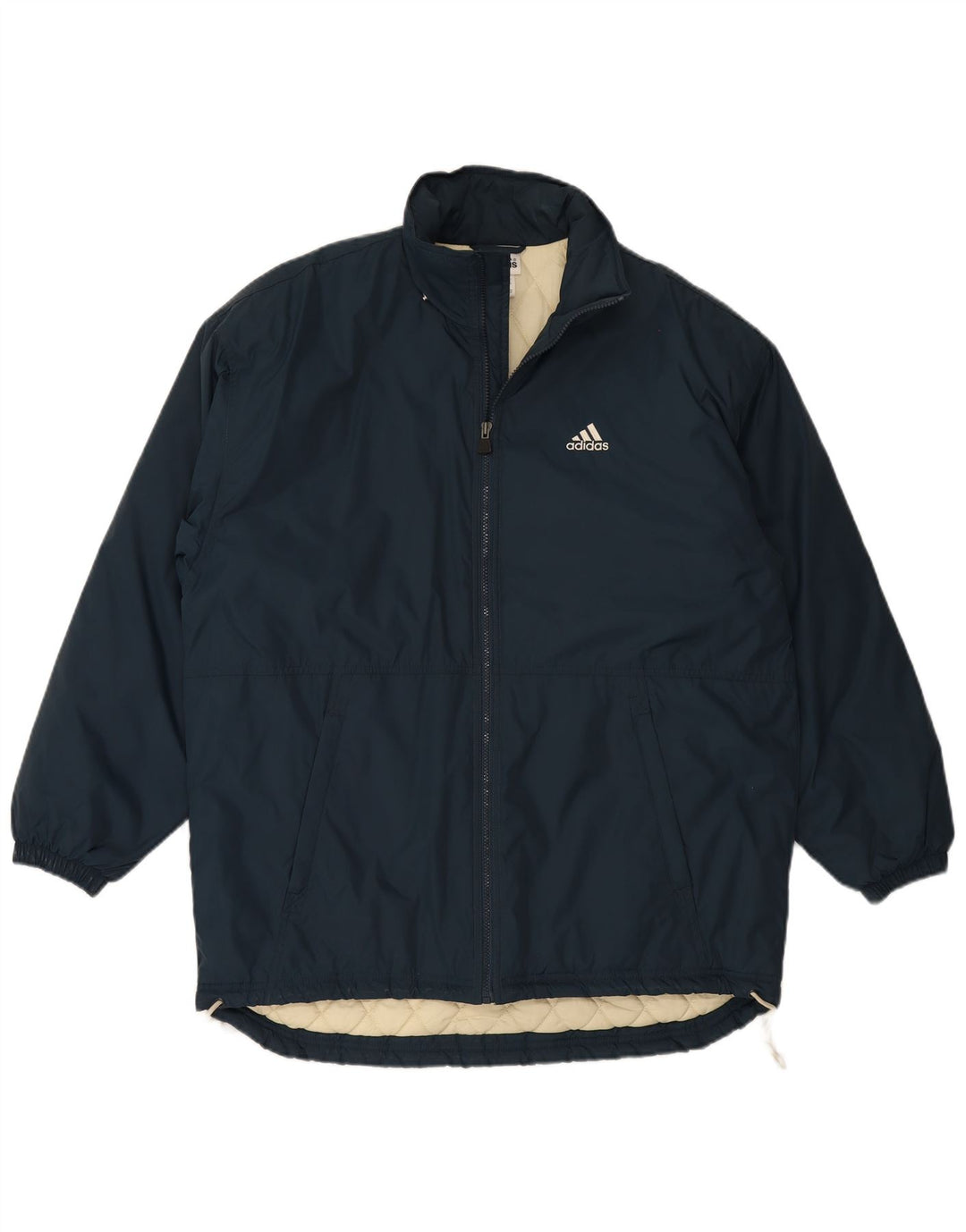 Adidas Mens Jaqueta Acolchoada UK 38/40 Médio Azul Marinho Nylon