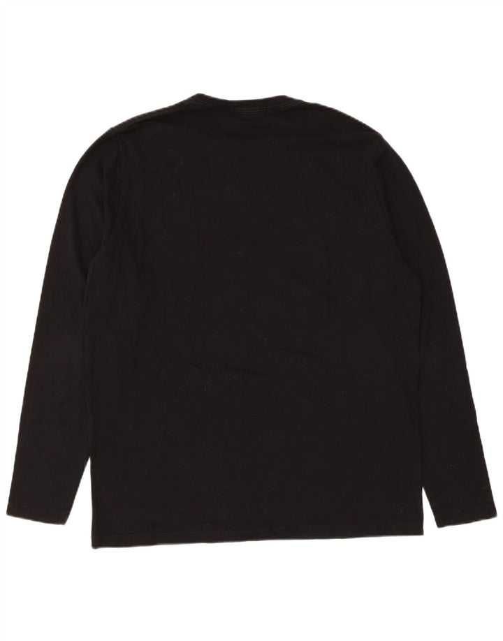 PEPE Jeans masculino regular gráfico top manga comprida grande preto